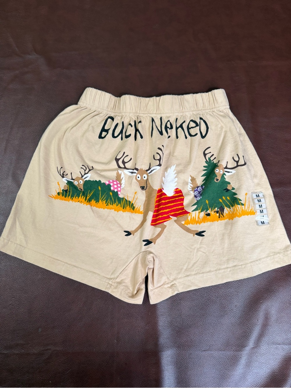 Beige Women's Graphic Lounge Shorts